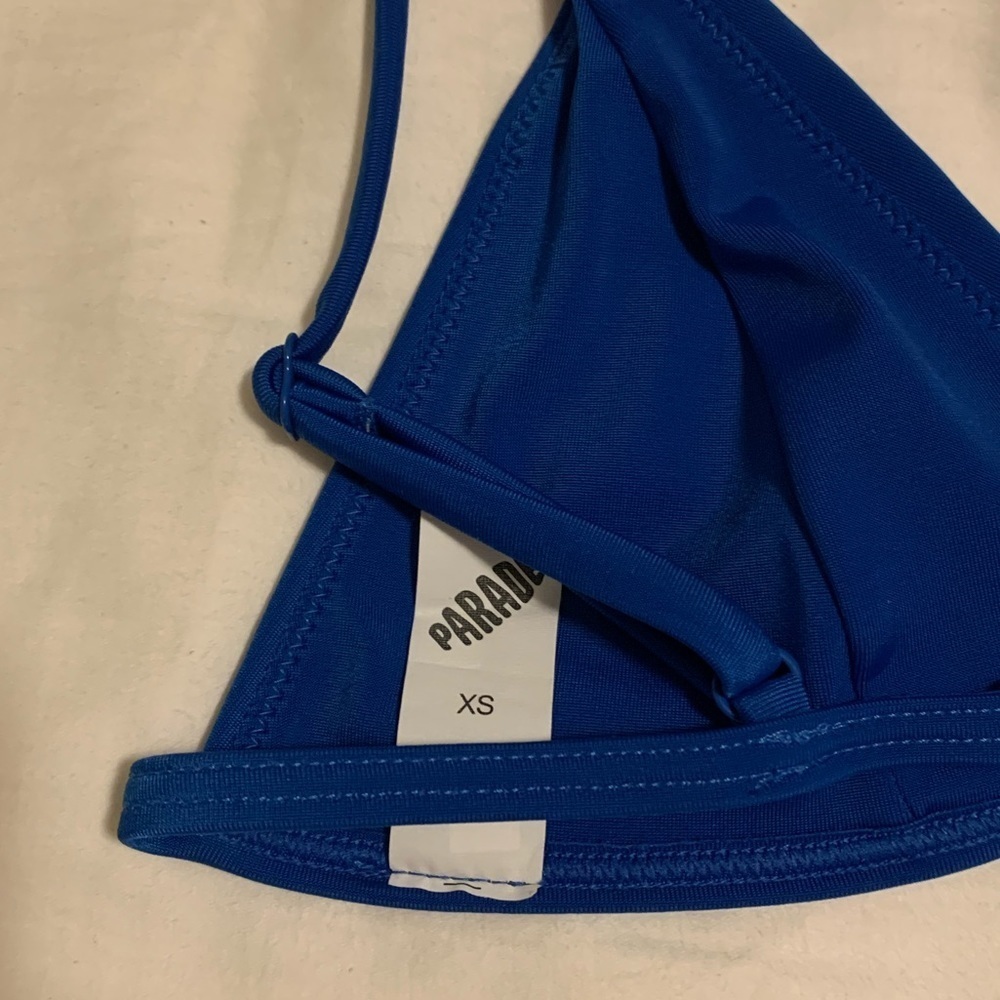 Parade Blue  Triangle Bikini Top - Picture 4 of 7